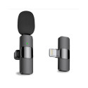 CP K9 Mini Lightning Smartphone Wireless clip clear sound microphone noise cancell (5.7x1.5cm) Black