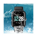 iWear G5 Aluminum Sport BT Call Smart Watch with Heartrate & Blood Oxygen monitor + extra strap Blac