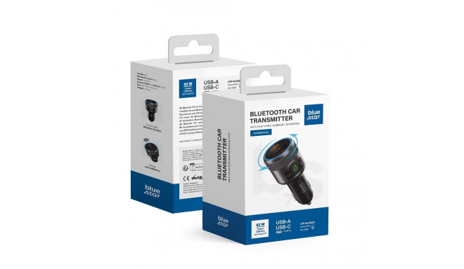 BLUE STAR transmitter FM bluetooth QC3.0 PD 42W AutoHarmony C81 grey