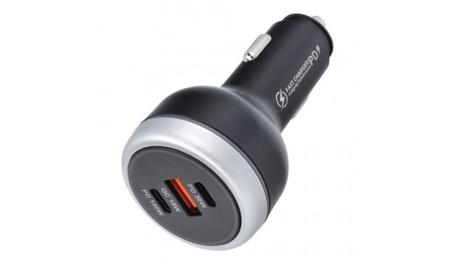 Car charger USB A + 2 x Type C PD QC3.0 3A 191W CC69-2C1A black