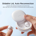 Bezdrátová sluchátka řady TWS Joyroom JR-TS2 Cozydots s aktivní redukcí hluku, Bluetooth 5.3 – bílá