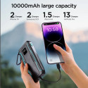 Powerbanka Joyroom JR-L017 22,5W 10000mAh s vestavěným USB-C / Lightning kabely - černá