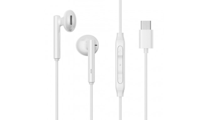 Joyroom JR-EC05 USB-C in-ear headphones - white