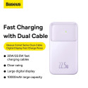 Powerbanka Baseus Comet Series s displejem 10000mAh 22,5W - fialová + USB-A / USB-C kabel