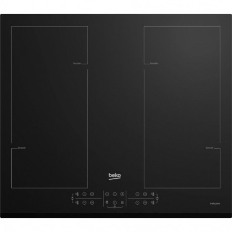 The Beko HII64206F2MT is a 60cm built-in induction hob known for its flexibility an
