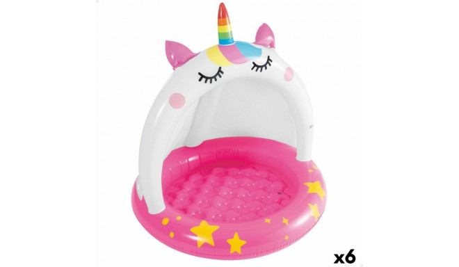 Inflatable Paddling Pool for Children Intex Cat Unicorn 45 L 101 x 102 x 102 cm (6 Units)
