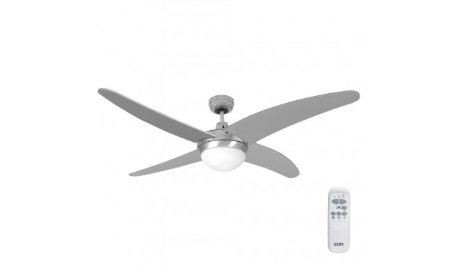 Ceiling Fan with Light EDM 33807 Caspio Silver 60 W