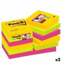 Kleebitavate märkmepaberite komplekt Post-it Super Sticky Mitmevärviline 47,6 x 47,6 mm (3 Ühikut)