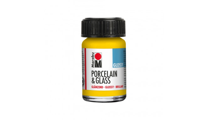 Portselani-ja klaasivärv Marabu Glossy 15ml 220 sunshine yellow