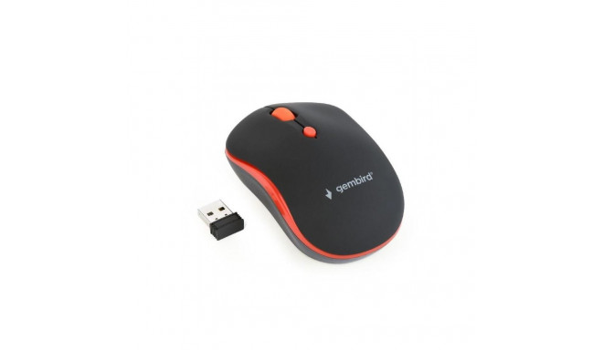 Gembird MOUSE USB OPTICAL WRL BLACK/RED MUSW-4B-03-R