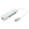 Digitus 3-port USB Hub and Gigabit LAN adapter DA-70250-1