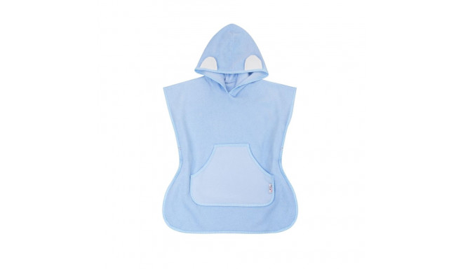 Bocioland hooded baby poncho blue BL183