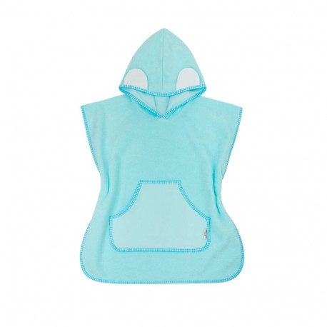 Bocioland hooded baby poncho aqua BL180