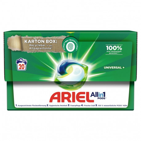 Geelkapslid ARIEL Universal+ 20tk