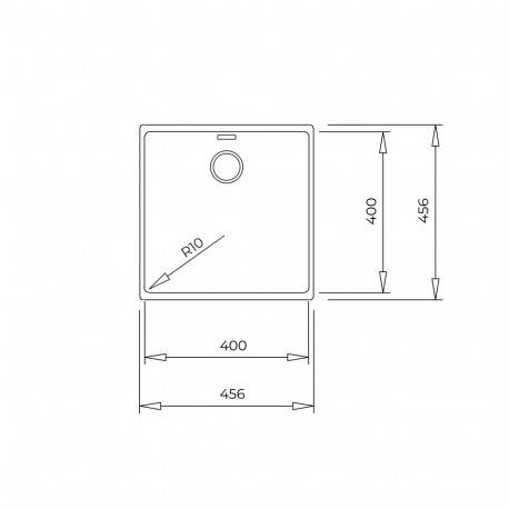 Sink Teka Radea R10 40.40 M-TG white