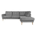 Corner sofa HEIVI RC, grey velvet