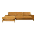 Nurgadiivan BASIL VN 298x156/100xH96cm, tumekollane