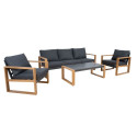 Garden furniture set DUISBURG table, sofa and 2 armchairs
