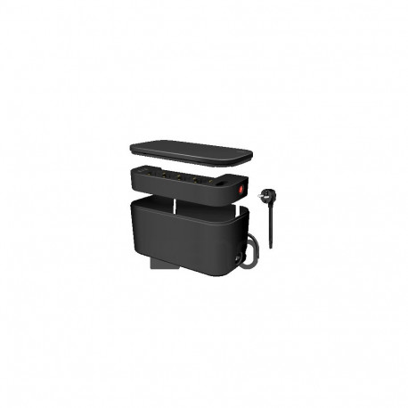 LogiLink kaabliboks 5-pesaga pikendusjuhe USB/Schuko, must