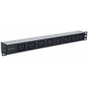 Intellinet 163613 Listwa zasilająca (PDU) Rack 19" 1U 8x gniazdo C19, 110-250V/16A, kabel 2m