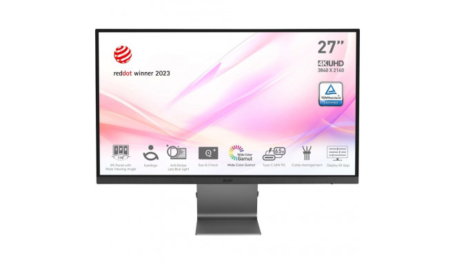 MSI Modern MD271UL 27-tolline monitor, UHD (3840 x 2160), 60Hz, IPS, 4ms, Adaptive-Sync, 2x HDMI, Di