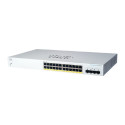 Cisco CBS220-24P-4G Managed L2 Gigabit Ethernet (10/100/1000) Power over Ethernet (PoE) 1U White
