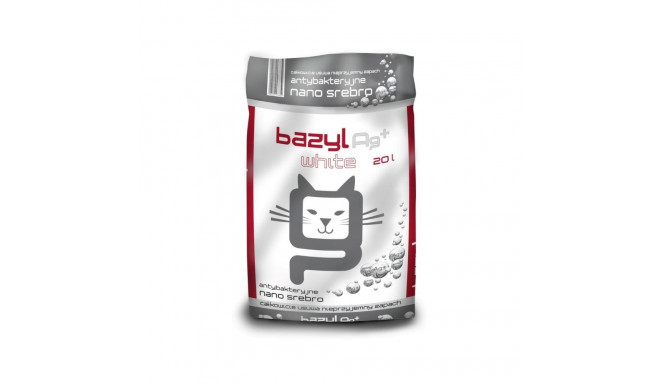 BAZYL Ag+ Super Premium Compact White - bentonite litter - 20 l