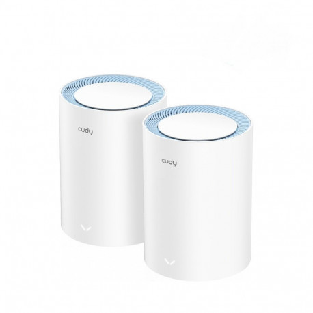 Cudy Wi-Fi süsteem M1200 2-pack Dual-band (2.4GHz / 5GHz) Wi-Fi 5 (802.11ac) 1 Internal, valge