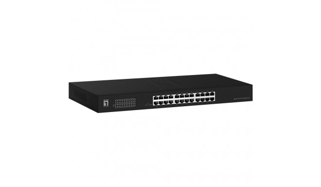 LevelOne Switch 24x GE GEU-2431 19" rack mount komplekt haldamata gigabit ethernet (10/100/1000) 1U 