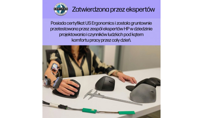 HP juhtmevaba ergonoomiline vertikaalne must hiir