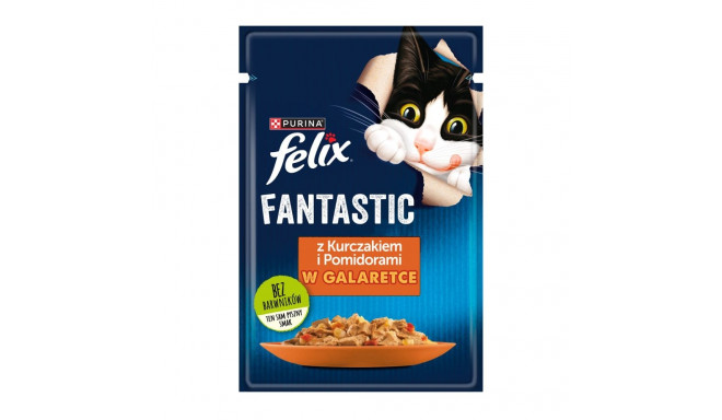 Felix Fanstastic Chicken, Tomato - Wet Cat Food - 85 g