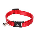 Flamingo red collar with bell for cats 20-35cm