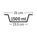Flamingo libisemisvastase põhjaga bambusest kauss koerale ø 21cm - 1,5L
