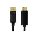 "LogiLink DisplayPort 1.2 > HDMI (ST-ST) 2m Adapterkabel 4K Schwarz"