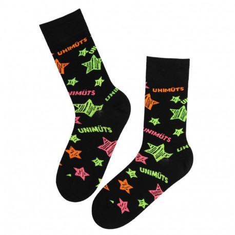 SOKISAHTEL UNIMÜTS tähemustriga puuvillased sokid 444, 446
