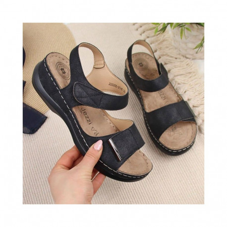 eVento W EVE223D black wedge sandals (36)