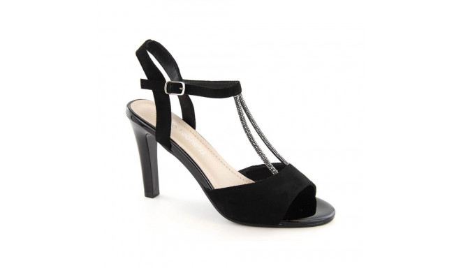 Sergio Leone W SK438 suede sandals, black (40)