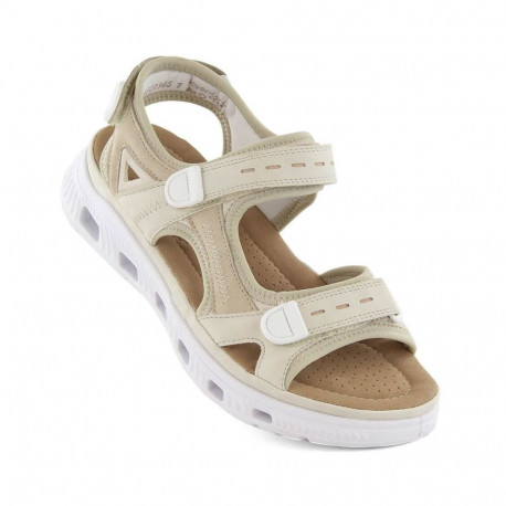 Rieker W RKR691 comfortable velcro sandals beige (41)