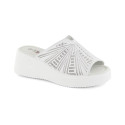 Leather wedge mules S.Barski W OLI255A white (41)