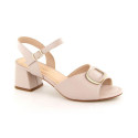 Elegant high-heeled sandals Sergio Leone W SK435A, beige (37)