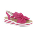 Comfortable platform sandals Rieker W RKR687 fuchsia (40)
