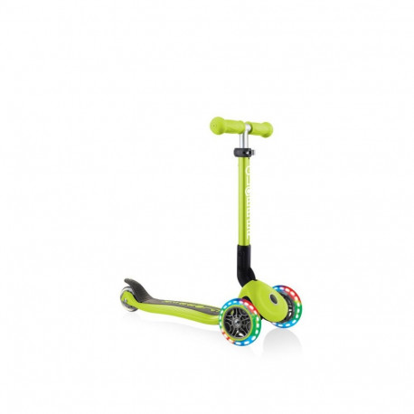 Globber Foldable 3-Wheel Scooter Lights Lime Green Jr 437-106