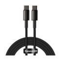 Baseus Tungsten Gold Fast Charging Data Cable Type-C to Type-C 100W 2m Black (Black) 6953156232068