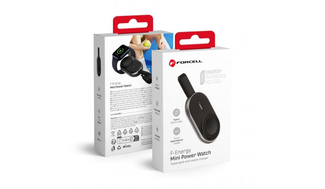 Powerbank for Apple Watch Forcell F-Energy Mini Power Watch 1A 2,5W 1200 mAh black