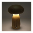 Table lamp bedside mushroom Art Deco wood color MTWTHN