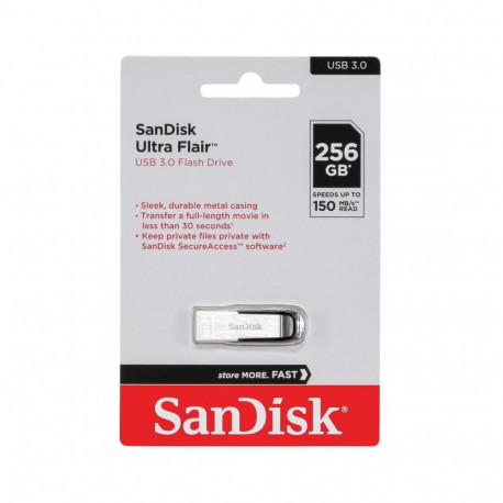 SanDisk Ultra Flair 256GB USB 3.0 Flash Drive (SDCZ73-256G-G46)