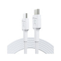 Kabel PowerStream USB-C do USB-C 2m, PD 60W, QC 3.0, biały