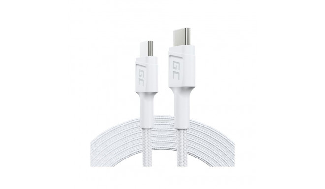 PowerStream USB-C to USB-C cable 2m, PD 60W, QC 3.0, white