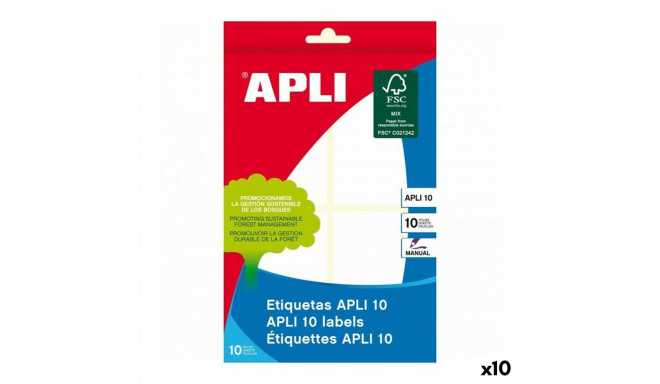 Labels Apli 10 120 Pieces White 10 Sheets 36 x 40 mm (10 Units)