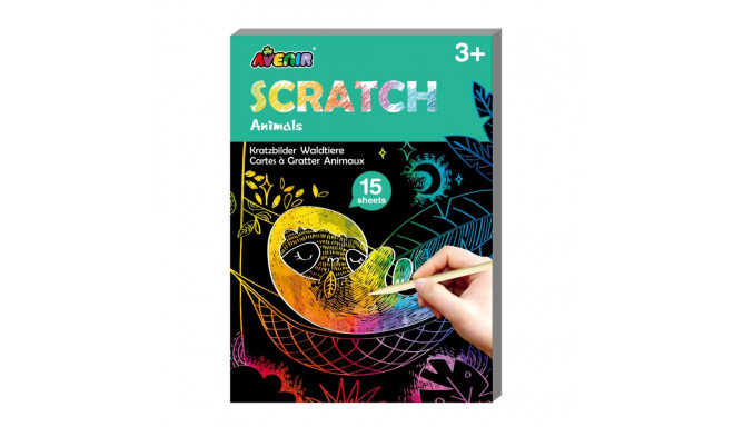 AVENIR Mini Scratch Book Forest Animals